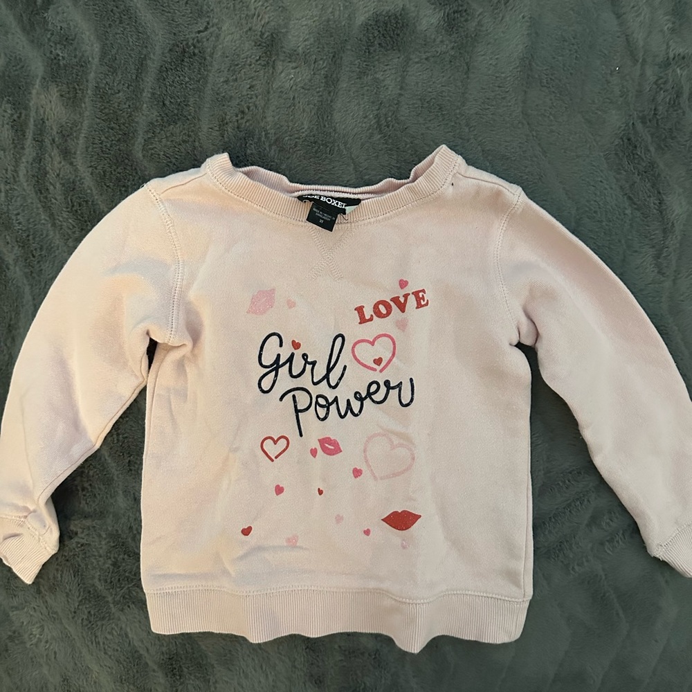 pink girl power sweatshirt
